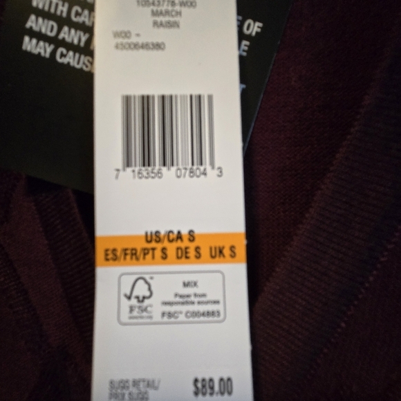 Jones New York Collection Women's plum Cardigan Style Sweater Size Small New - Picture 4 of 4